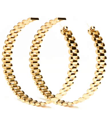 Rolex Hoop Earrings .